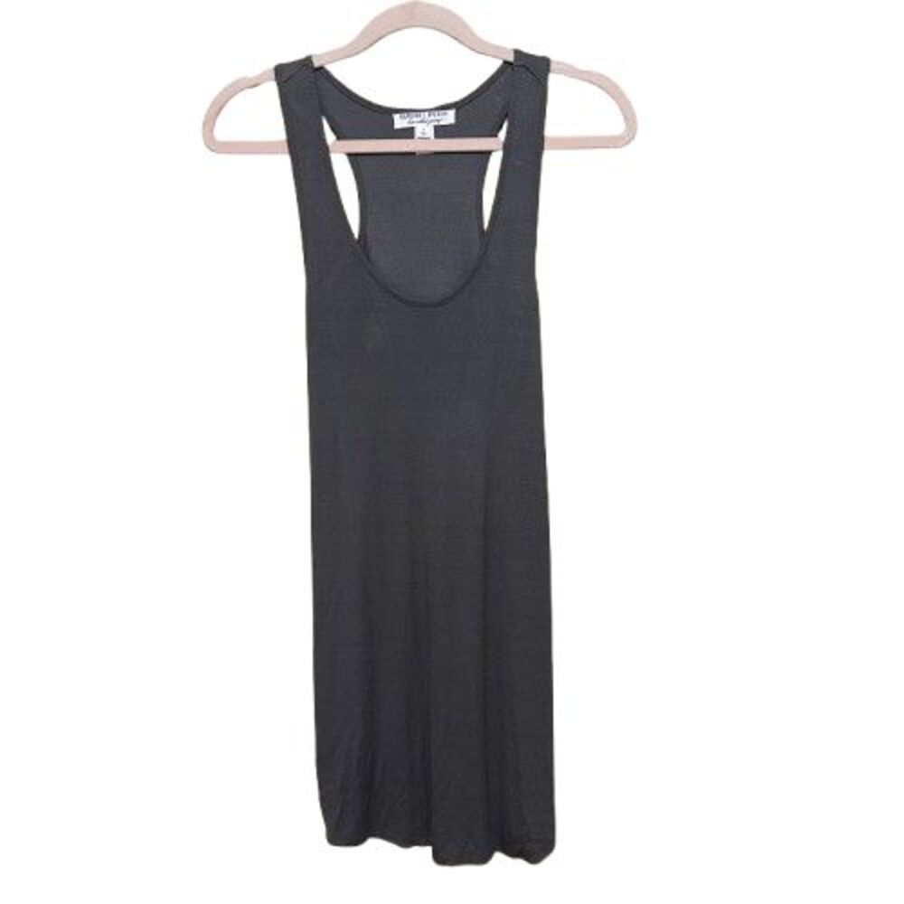 Barefoot Dreams Luxe Ribbed Jersey Nightgown Small Gray Lounge Chemise Pajama